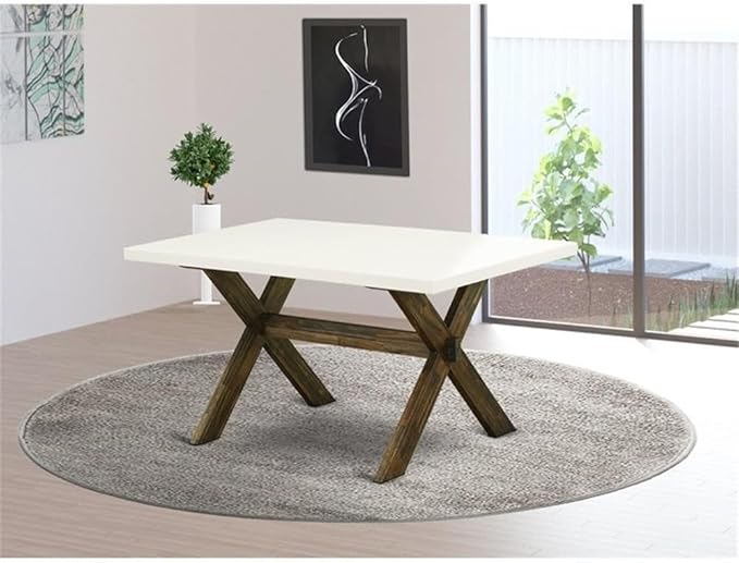 East West Furniture XT726 X-Style Dining Table - a Rectangle Kitchen Table Top with Stylish Legs, 36x60 Inch, Multi-Color