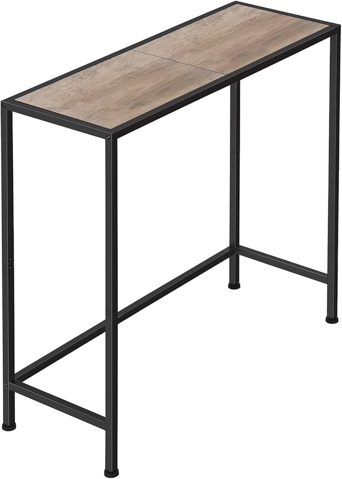 Narrow Entryway Table for Hallway Console Table, Thin Sofa Table Behind Couch Skinny Table, Grey Console Small Tables for Entryway Foyer, Long Table for Entrance Small Spaces Decorative and Storage