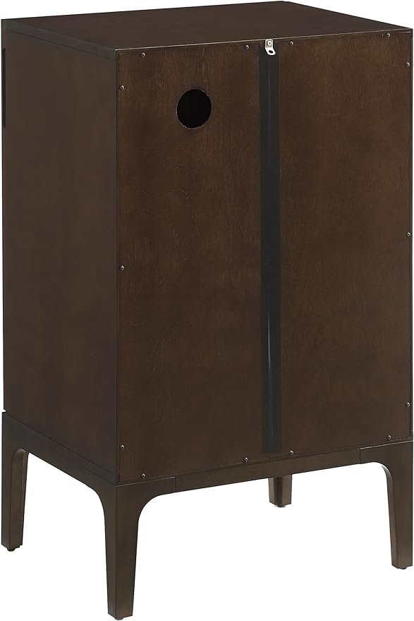 Crosley Furniture Asher Record Player Stand with Storage for Vinyl Records, Dark Brown