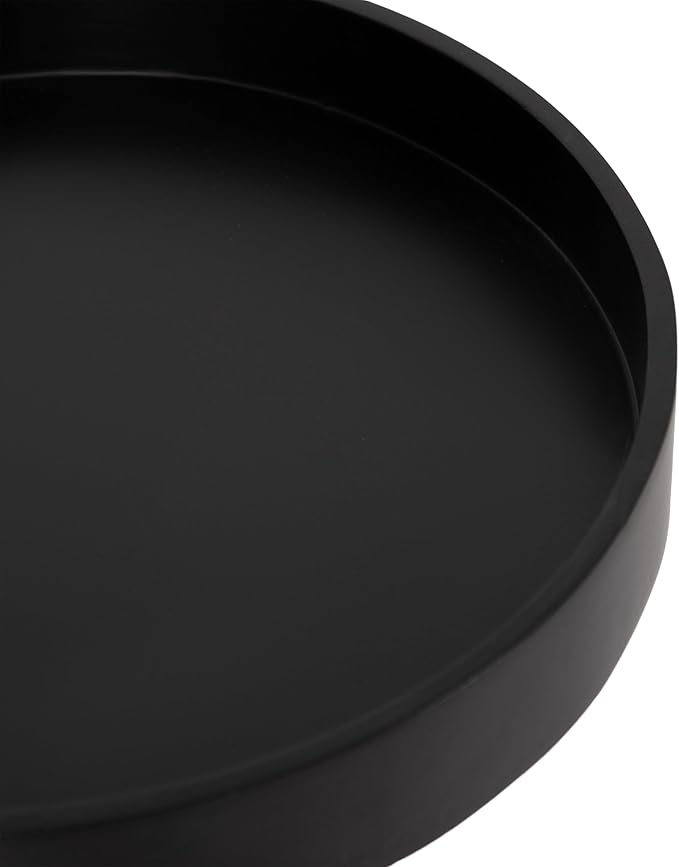 Kate and Laurel Bellport Farmhouse Round Drink Table, 10 x 10 x 22, Black, Decorative Traditional Mini Table for Use as Charming Indoor Plant Stand or Living Room Pedestal Table