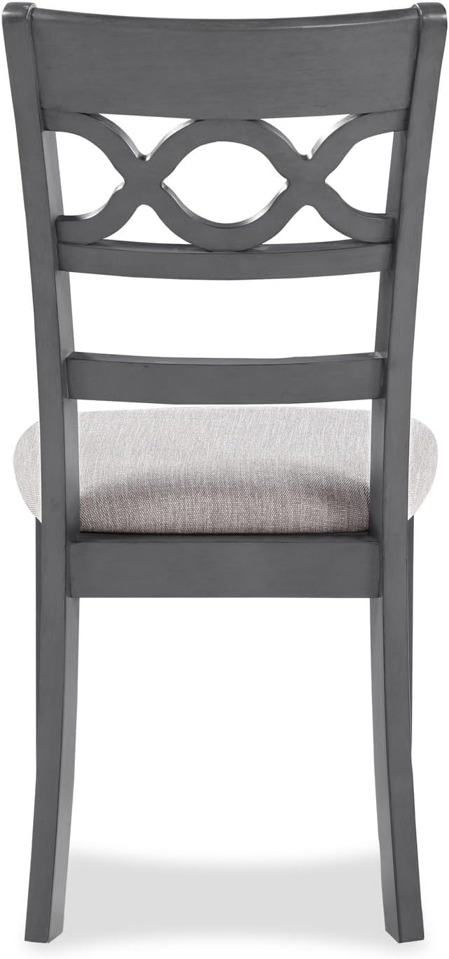 New Classic Furniture Cori 5-Piece Round Dining Set with 1 Table and 4 Chairs, Gray