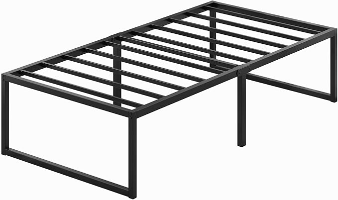 18 Inch Twin XL Bed Frames Heavy Duty Metal XL Twin Platform Bed Frame No Box Spring Needed, Noise Free, Easy Assembly, Black