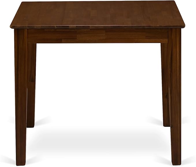 East West Furniture OXEL5-AWA-05 5 Piece Dining Room Furniture Set Consist of a Square Dining Table and 4 Upholstered Parson Chairs, 36x36 Inch, Antique Walnut