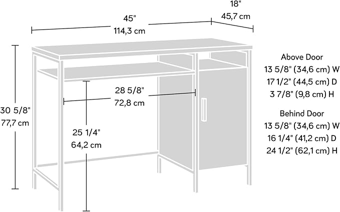 Sauder Market Commons Desk, Prime Oak Finish