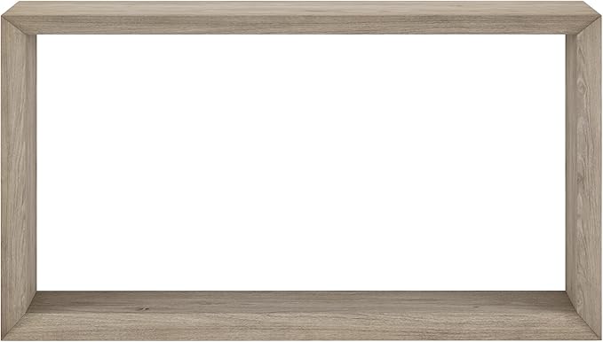 Henn&Hart 55'' Wooden Rectangular Console Table Entryway Table, Sofa Table with Wooden Shelf for Entryway, Living Room, Couch, Hallway, or Office, Antiqued Gray Oak