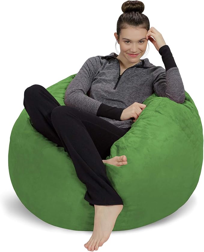 Sofa Sack Bean Bag Chair Cover, 3 Foot, Lime