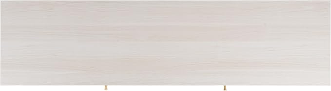 SAFAVIEH Claude TV Stand for up to 65" Flatscreen – Bleached White & Natural Rattan, 2 Sliding Doors with Interior Storage, 2 Open Shelves, Entertainment Media Console (MED9610C)