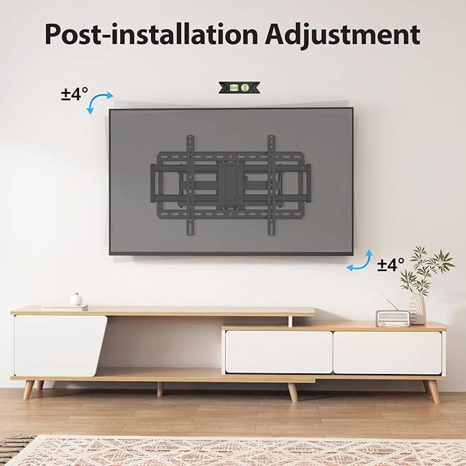 37-90 inch Full Motion TV Wall Mount, Fits 24" Wood Studs, Wall Mount tv Bracket with Smooth Swivel, Tilt, Extension, TV Mounts Hold up to 150lbs, Max VESA 600x400 mm, Fit Most 75 85 86 TVS
