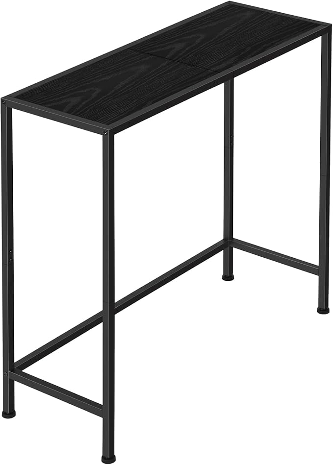 Console Table for Entryway, Black Narrow Console Hallway Table Living Room Furniture, Thin Side Table Back of Sofa, Entrance Table for Entryway Foyer Bedroom