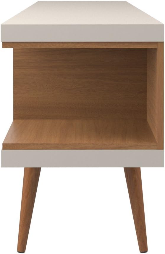Manhattan Comfort Utopia 70.47" Freestanding Entertainment Center for Living Room, Mid Century Modern TV Stand with Shelves, Storage and Media Holes, Fits 65" Screens, Maple Cream