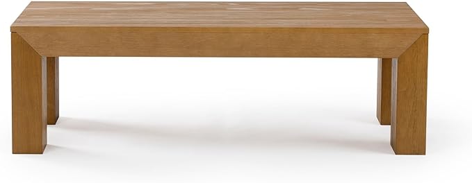 Plank+Beam Modern Rectangular Coffee Table, 48", Medium Sized Coffee Table, Center Tables for Small Spaces, Living Space Medium Tea Table, Pecan Wirebrush