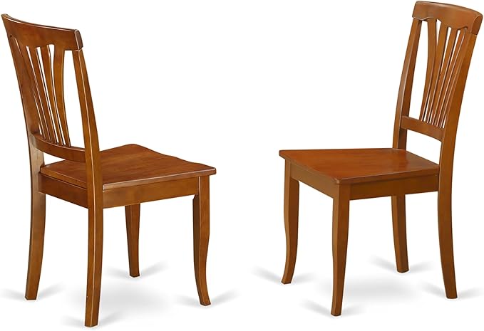 East West Furniture PLAV9-SBR-W 9 Piece Dining Room Furniture Set Includes an Oval Kitchen Table with Butterfly Leaf and 8 Dining Chairs, 42x78 Inch, Saddle Brown