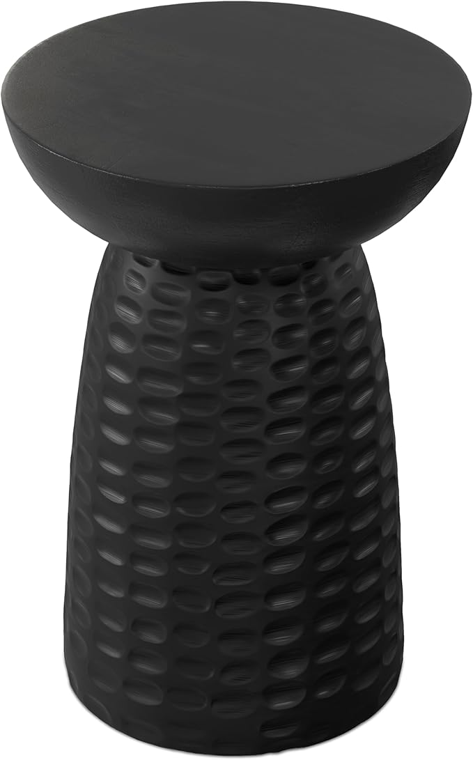 SIMPLIHOME Boyd 13-inch Wide Solid Mango End Table in Black, Contemporary-Style Accent Table for Living Room, Bedroom, or Family Room, Assembled