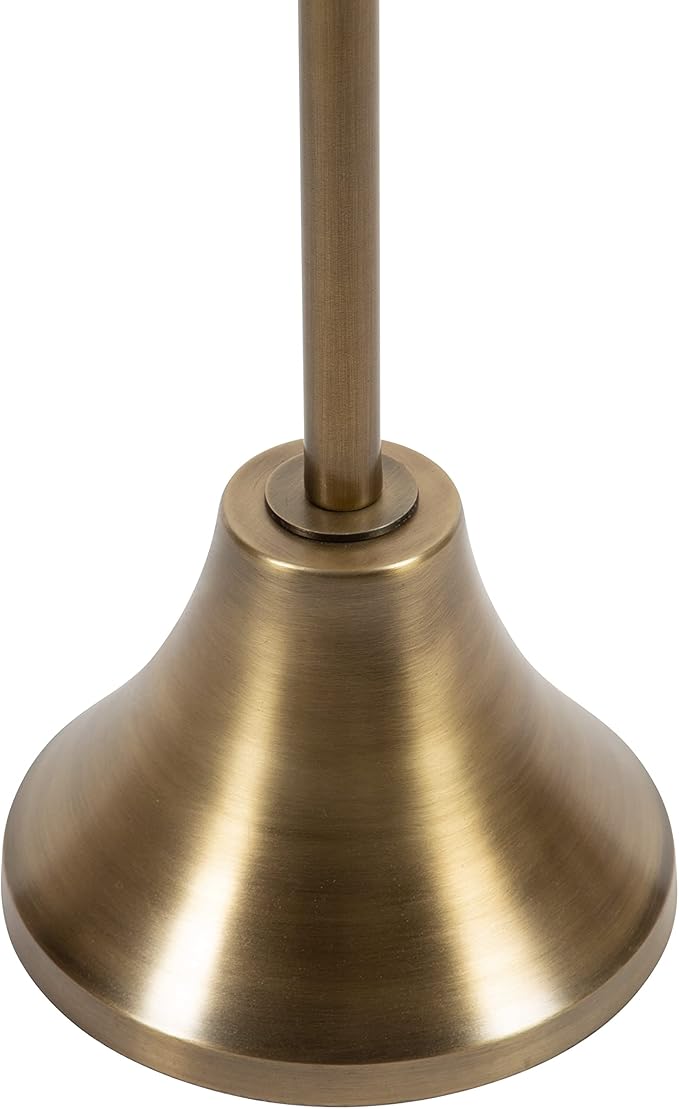 Kate and Laurel Sanzo Modern Round Pedestal Side Table; 15 x 15 x 24; Gold; Decorative End Table with Hammered Tabletop for Use as a Bedroom Nightstand or Living Room Accent