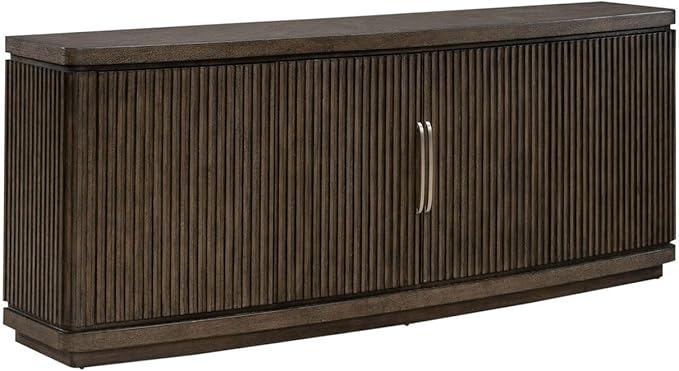 Liberty Furniture Cascade Falls 82 Inch TV Console for Living Room Media Storage - Satin Espresso Oak