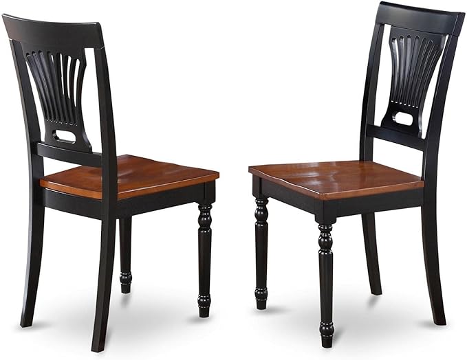 East West Furniture DLPL3-BCH-W 3 Piece Modern Dining Table Set Contains a Round Wooden Table with Dropleaf and 2 Dining Room Chairs, 42x42 Inch, Black & Cherry