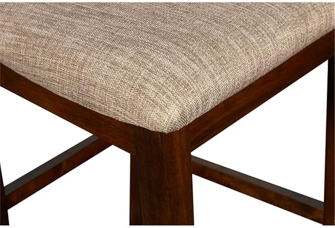 New Classic Furniture Gia 5-Piece Round Counter Height Set with 1 Dining Table and 4 Chairs, 42", Cherry