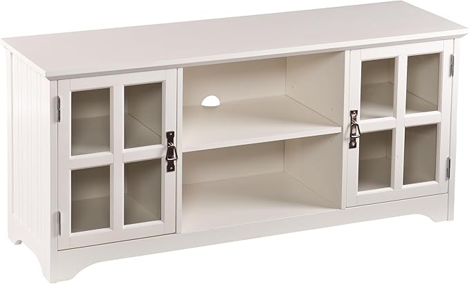 SEI Furniture Remington TV Storage Media Stand, White