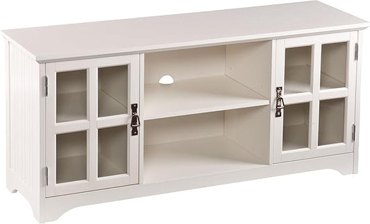 SEI Furniture Remington TV Storage Media Stand, White