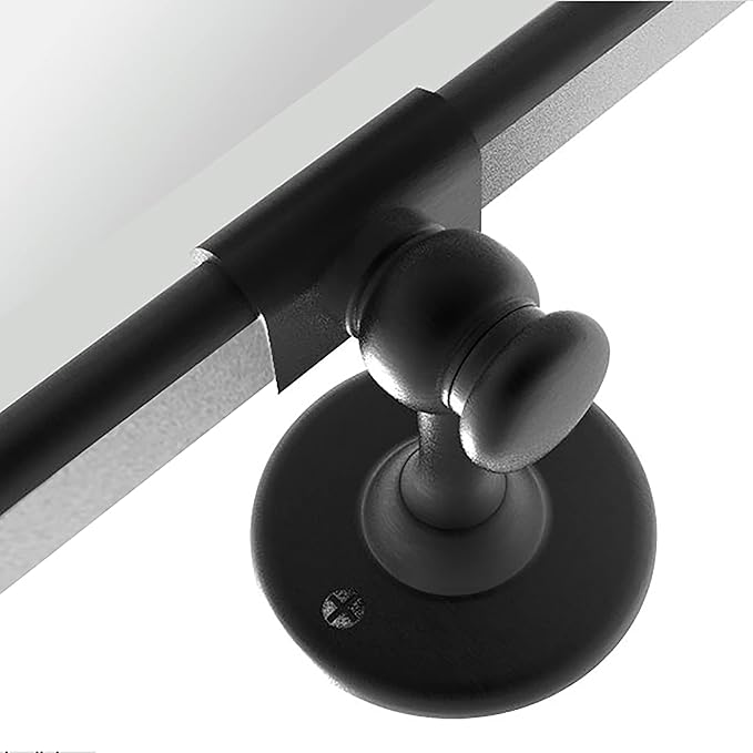 TEHOME 24x38 Horizontal Pivot Bathroom Mirror Tilting Black Metal Framed Pivot Rectangle Bathroom Mirror Rounded Rectangluar Tilting Beveled Vanity Mirrors for Wall