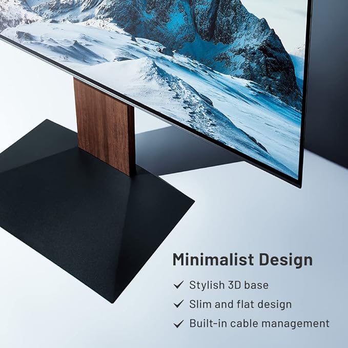 WALL V3 High Type | Sleek 32-80 Inch Universal Ultra Thin TV Stand | Satin White | for Living Room and Bedroom, Space Saving, Adjustable Mount, No Drill, Japan-Engineered Design