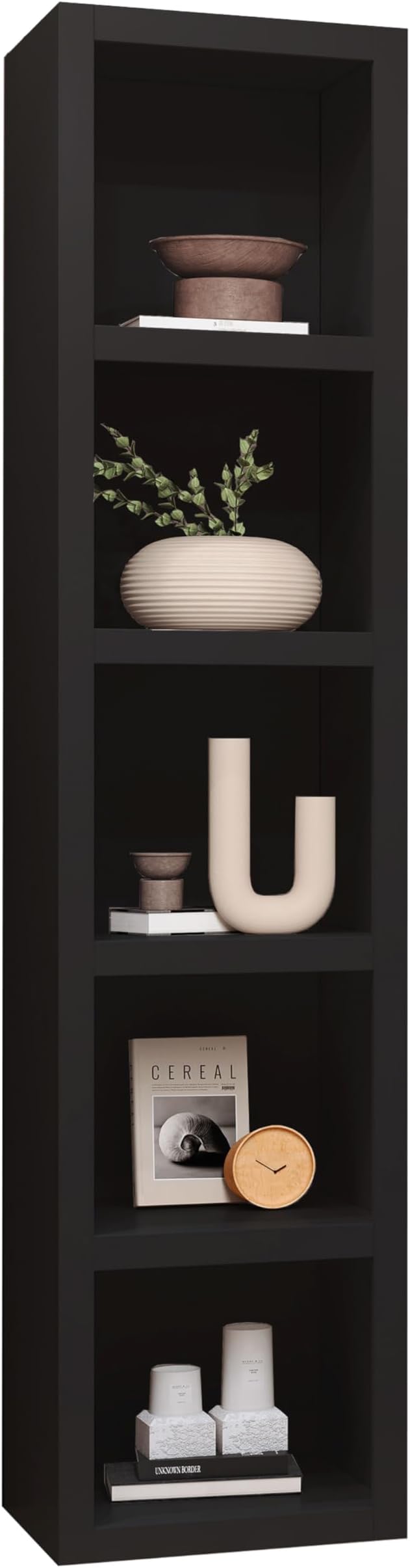 Oakland Living Black 84-in Tall Wooden Bookcase Shelf