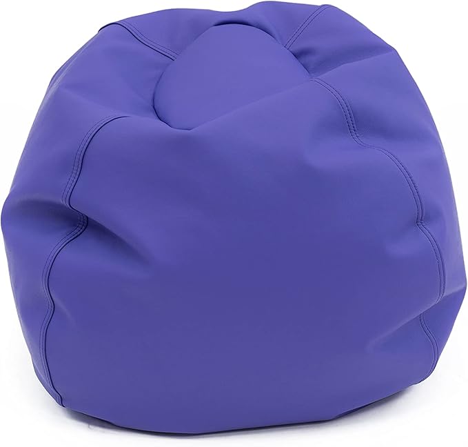 Children's Factory 26" Round Bean Bag, Bean Bag Chair with Water-Resistant Cover for Kids, Flexible Seating for Classroom Elementary, Easy to Clean, Purple