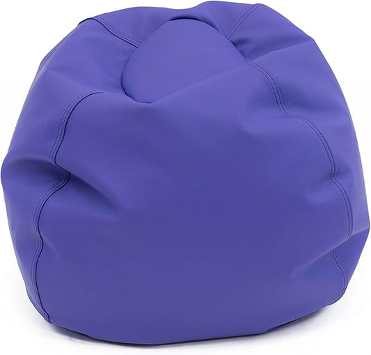 Children's Factory 26" Round Bean Bag, Bean Bag Chair with Water-Resistant Cover for Kids, Flexible Seating for Classroom Elementary, Easy to Clean, Purple