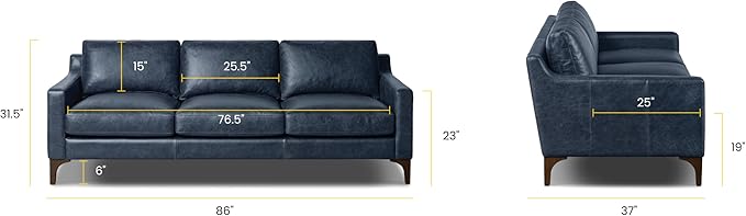 POLY & BARK Sorrento Sofa in Nightfall Blue