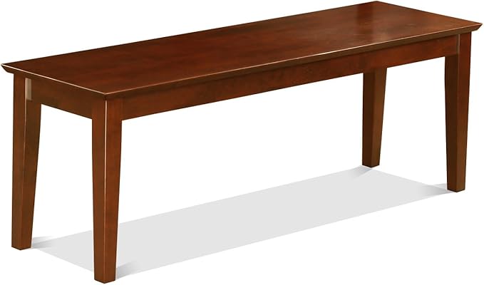East West Furniture CAIP6-MAH-C 6 Piece Modern Dining Table Set Contains a Rectangle Wooden Table and 4 Linen Fabric Upholstered Chairs with a Bench, 36x60 Inch, Mahogany