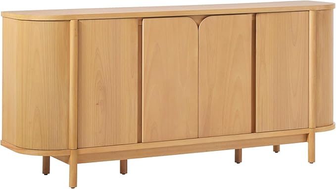 Walker Edison Ezra 70" Curved Sideboard Cabinet - Natural
