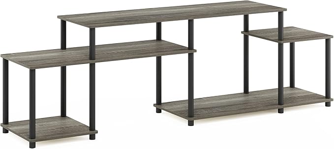 Furinno Turn-N-Tube Handel Stand for TV up to 55 Inch, French Oak