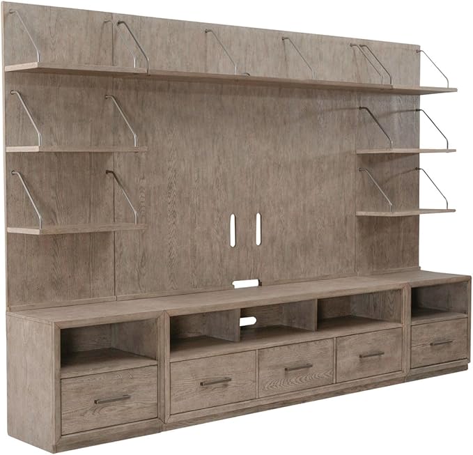 Liberty Furniture City Scape Entertainment Center with Piers - Burnished Beige