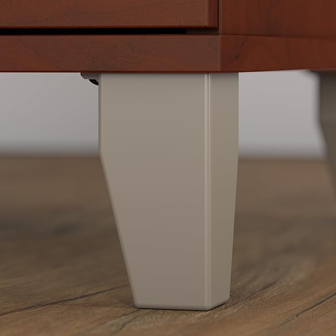 Bush Furniture Somerset 72W 3 Position Sit to Stand L Shaped Desk with Hutch in Hansen Cherry