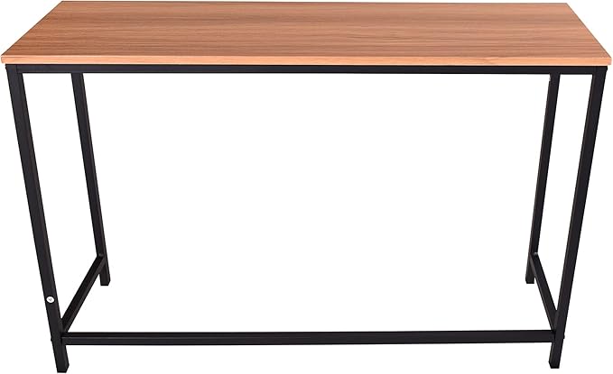 HOMERECOMMEND Console Sofa Tables End Table Computer Desk Coffee Snack Console Tables for Living Room Or Corridor Hallway Teak Color Wood