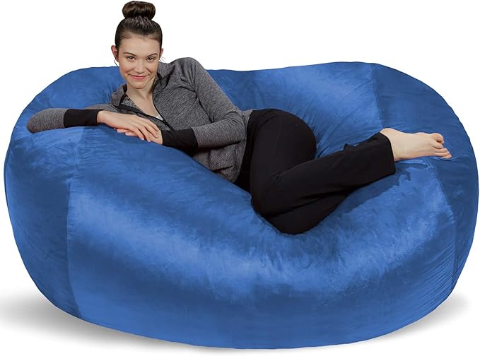 Sofa Sack Bean Bag Chair Cover, 6-Feet, Royal Blue