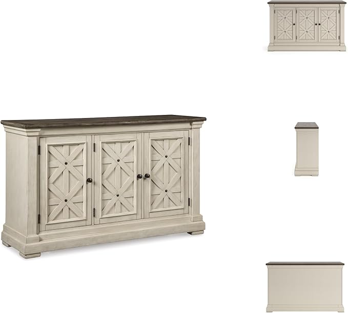 Signature Design by Ashley Bolanburg French Country Dining Room Server, Two-tone White & Brown