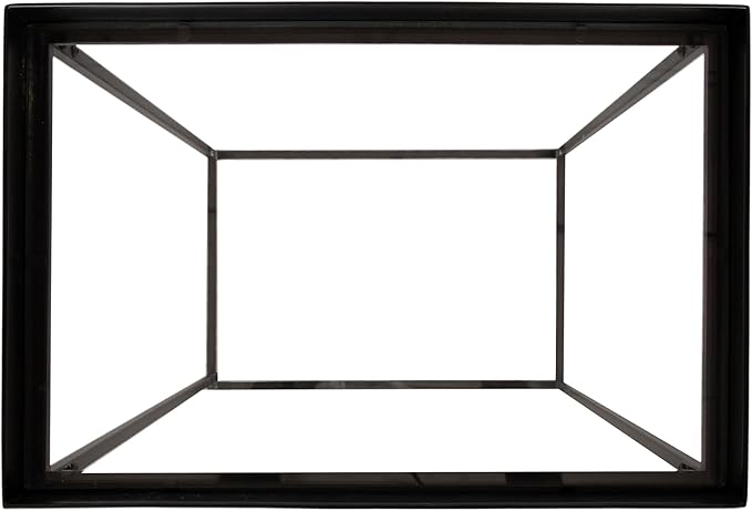 Kate and Laurel Lonsdale Modern Glass Narrow End Table; 18 x 12 x 24; Clear Glass and Black; Decorative Contemporary Glass and Metal Side Table for Use as Bedroom Nightstand or Living Room Accent