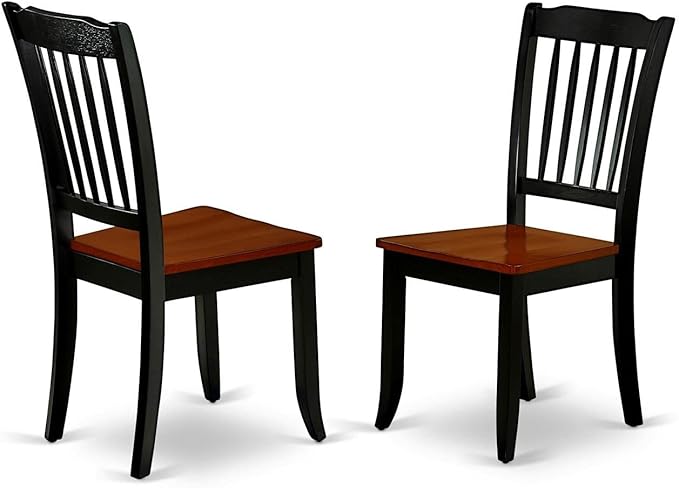 East West Furniture DLDA5-BCH-W 5 Piece Dining Table Set for 4 Includes a Round Kitchen Table with Dropleaf and 4 Kitchen Dining Chairs, 42x42 Inch, Black & Cherry