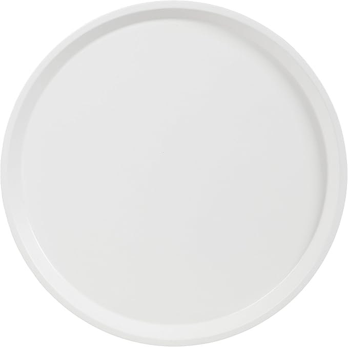 Kate and Laurel Valdi Modern Round Side Table; 19 x 26; White and Antique Gold; Glam Circle End Table with Geometric Metal Base and Raised Edge Tabletop