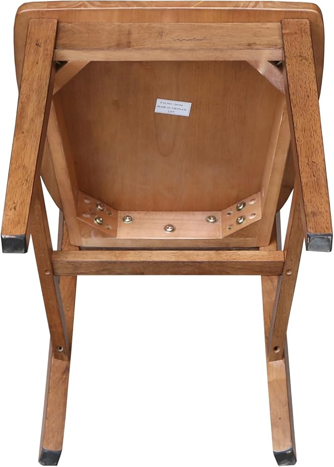 IC INTERNATIONAL CONCEPTS Set of Two San Remo SplatBack Dining Chairs, Distressed Oak