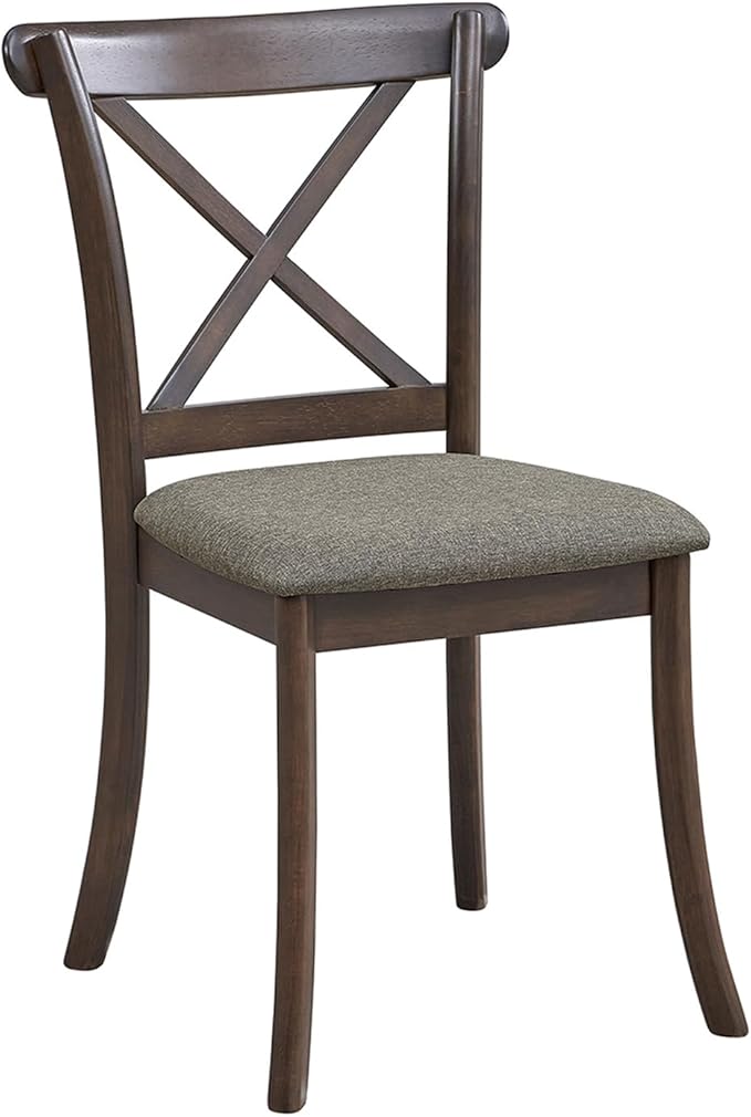 Wooden Dining Chairs Set of 2, Kitchen Chairs Upholstered Dining Chair, Farmhouse Dining Chairs for Dining Table, Max Load 300 Lbs,Dark Brown