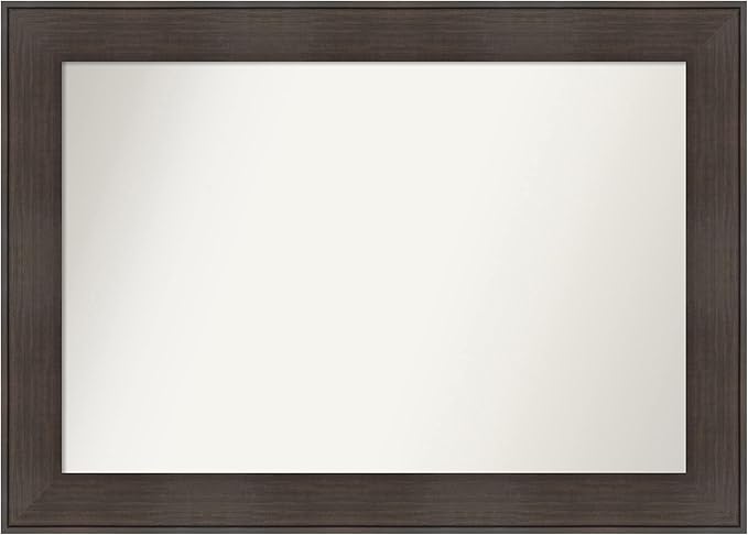 Amanti Art Bronze Bathroom Mirror for Over Sink, 28x40 William Mottled Bronze Narrow Rectangle Vanity Mirror, Large Casual Frame, Hangs Horizonally and Vertically, Bathroom Wall Decor, Non-Beveled