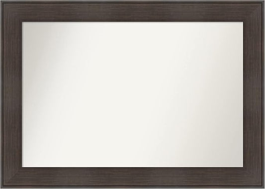 Amanti Art Bronze Bathroom Mirror for Over Sink, 28x40 William Mottled Bronze Narrow Rectangle Vanity Mirror, Large Casual Frame, Hangs Horizonally and Vertically, Bathroom Wall Decor, Non-Beveled