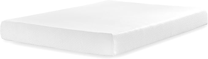 Signature Design by Ashley King Size 8 Inch Medium Firm Charcoal Gel & Green Tea Infused Memory Foam Mattress for Pressure Relief, Fiberglass Free, Mattress In A Box