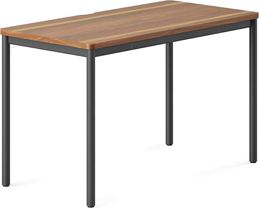 Branch Daily Desk - Functional at Home Office Desk with Effortless Assembly, Timeless Design, Rounded Corners, and Built-in Cable Notch - 36” W x 28.5” H x 24” D - Walnut Work Table