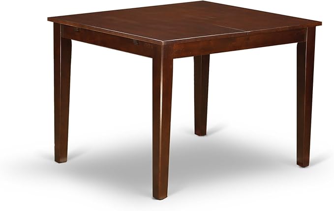 East West Furniture MLGA3-MAH-32 3 Piece Dining Room Table Set Contains a Rectangle Kitchen Table with Butterfly Leaf and 2 Light Beige Linen Fabric Parson Chairs, 36x54 Inch, Mahogany