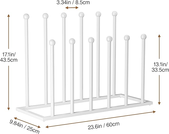 pickpiff Boot Rack Organizer Tall Boots, White Boot Storage Organizer Tall Boots for Closet, Entryway, Garage, Porch, Free Standing Shoe Racks for 6 Pairs