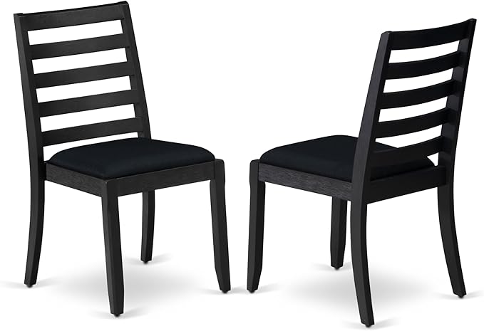 X07X1-B06-24 9-pc Modern Dining Room Table Set a Rectangular Dining Table and 2 wooden Benches and 7 Black Polyester Stackable Chair, 39x120 Inch, Wire Brushed Black