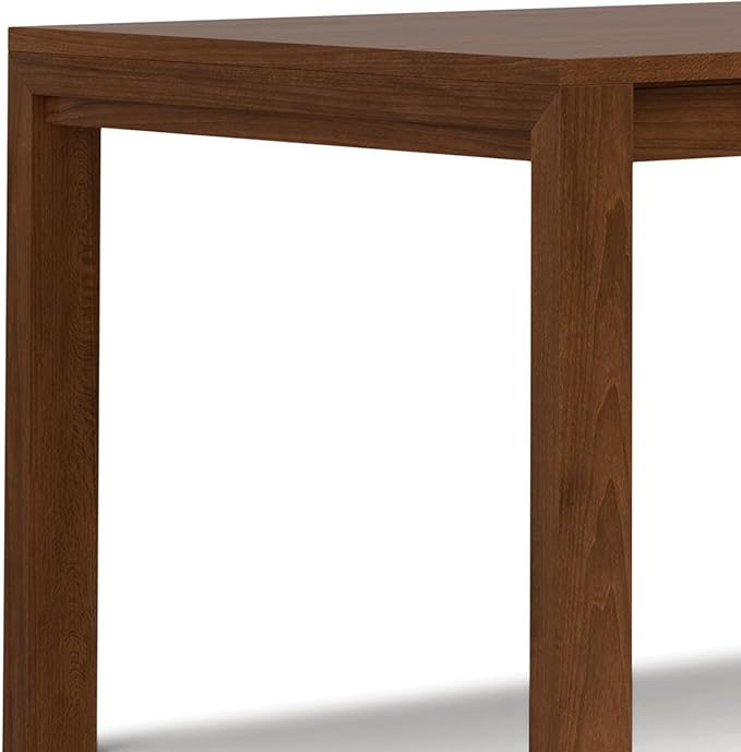 SIMPLIHOME Wilson Dining Table, Solid Wood Walnut Veneer, 60 x 36 inches, Transitional-Style Rectangular Kitchen Table for up to 6 People